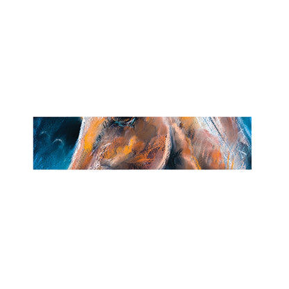 Dark Blue Horse Painting Print Bed Runner
