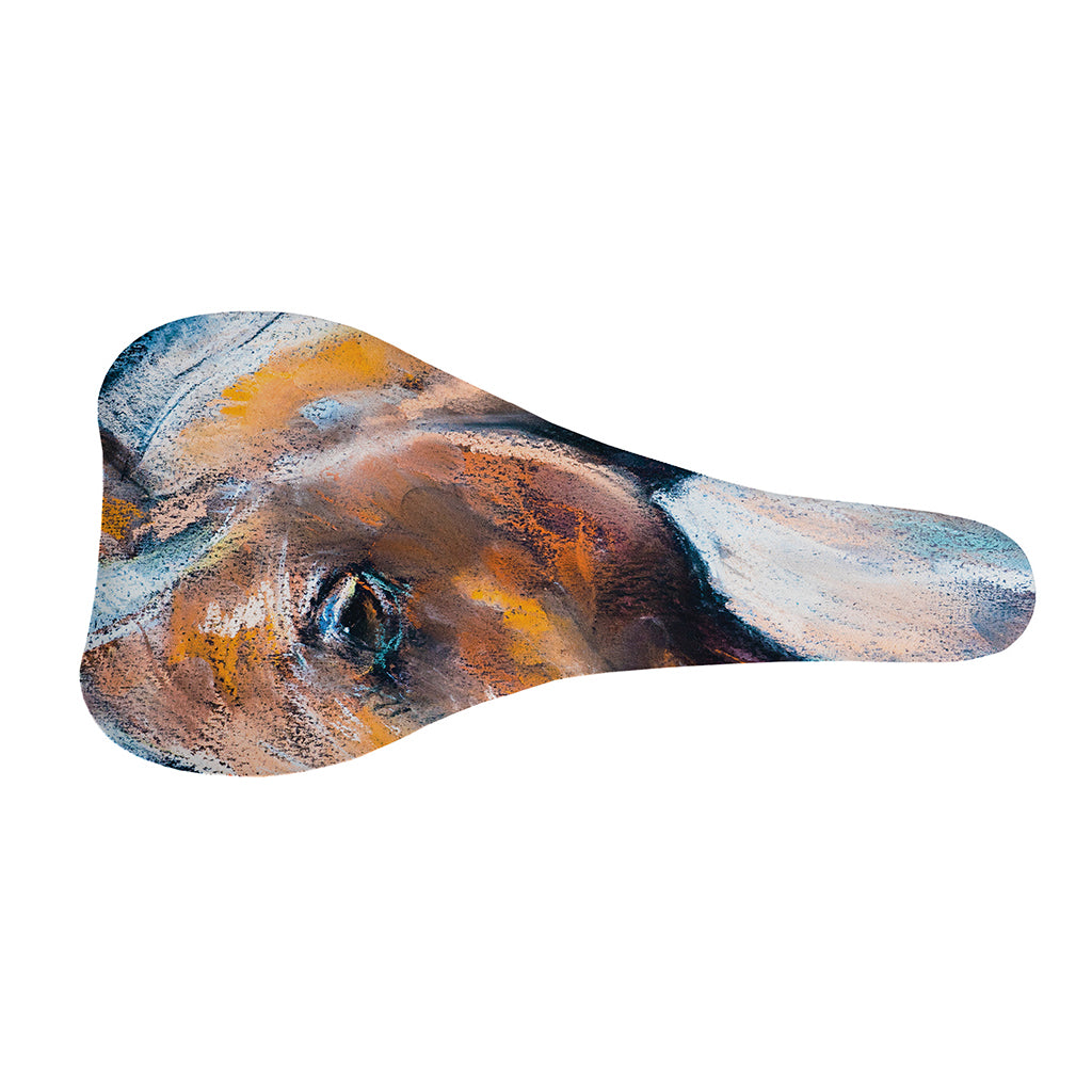 Dark Blue Horse Painting Print Bicycle Seat Cover