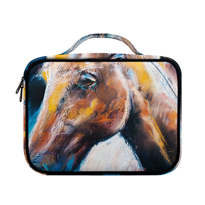 Dark Blue Horse Painting Print Briefcase Bible Bag