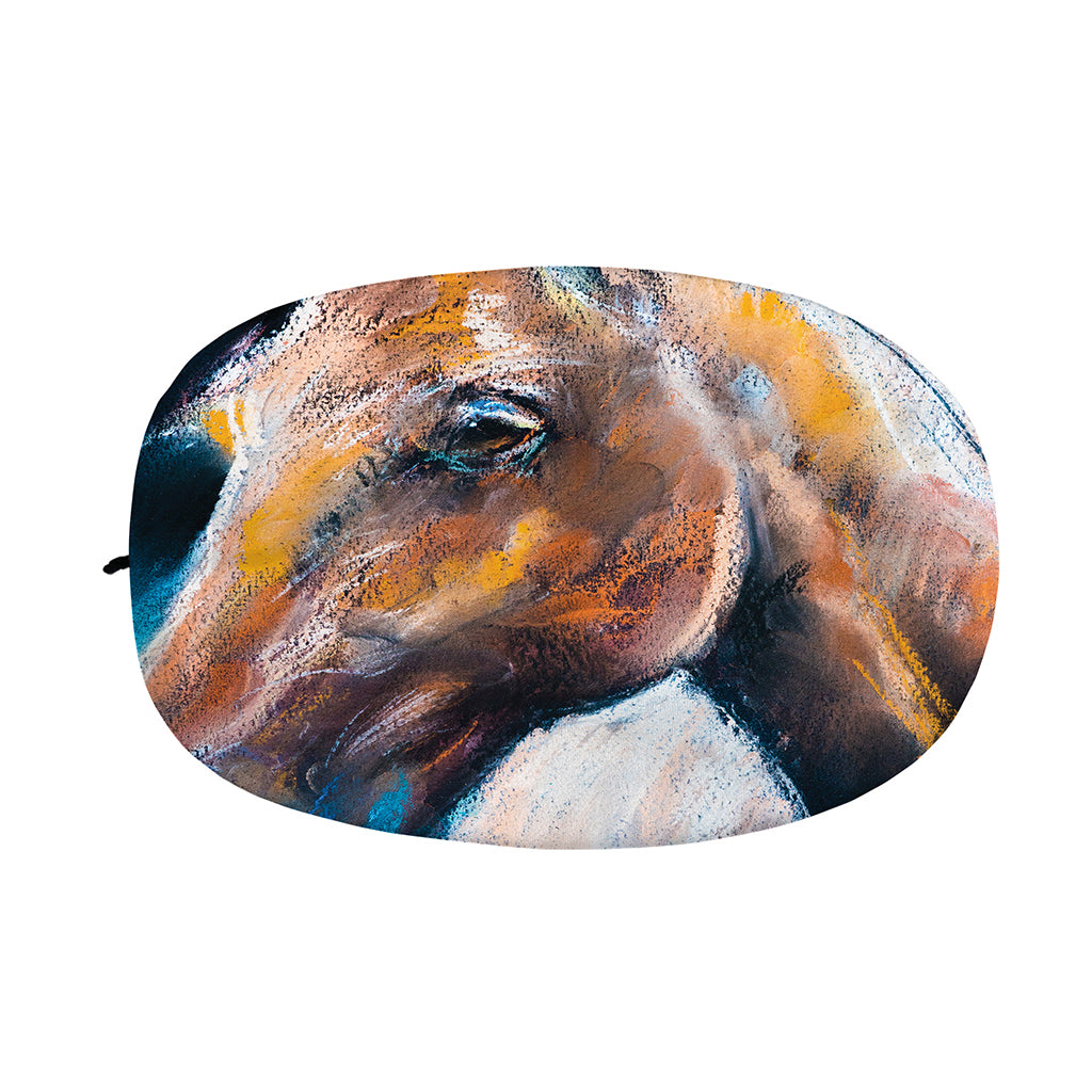 Dark Blue Horse Painting Print Car Side Mirror Covers