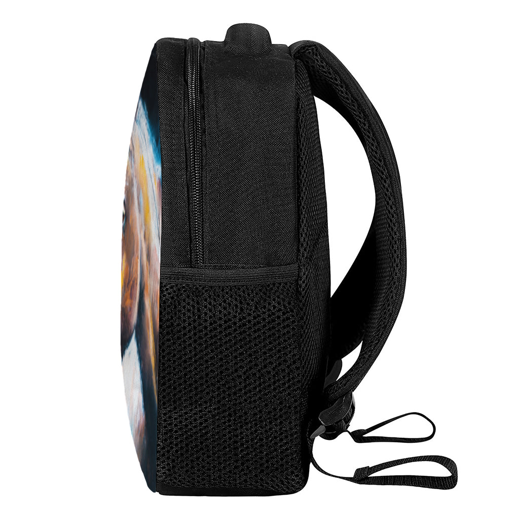 Dark Blue Horse Painting Print Casual Backpack