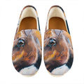 Dark Blue Horse Painting Print Casual Shoes
