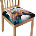 Dark Blue Horse Painting Print Chair Cushion Cover