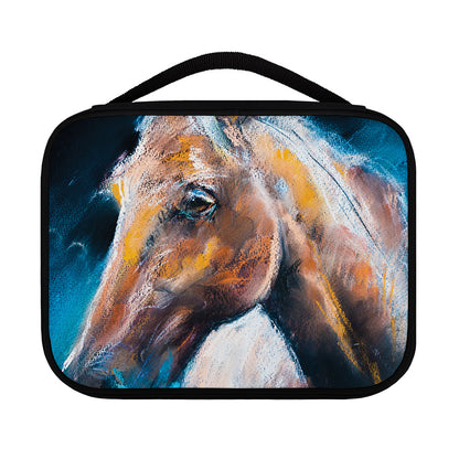 Dark Blue Horse Painting Print Classic Bible Case
