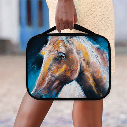 Dark Blue Horse Painting Print Classic Bible Case