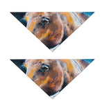 Dark Blue Horse Painting Print Dog Bandana