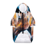 Dark Blue Horse Painting Print Dog Zip Up Hoodie