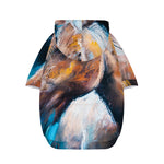 Dark Blue Horse Painting Print Dog Zip Up Hoodie