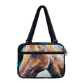 Dark Blue Horse Painting Print Double Strap Bible Bag