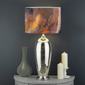 Dark Blue Horse Painting Print Drum Lamp Shade