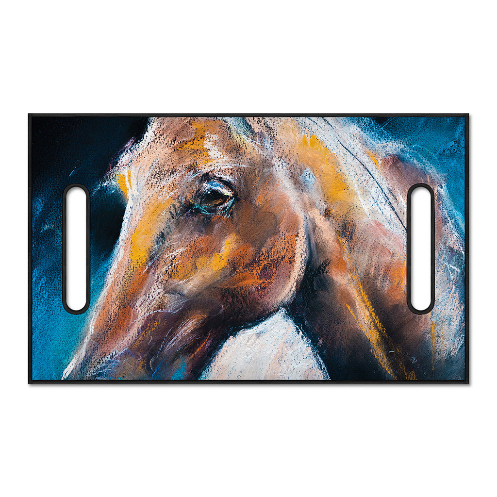 Dark Blue Horse Painting Print Golf Cart Seat Cover