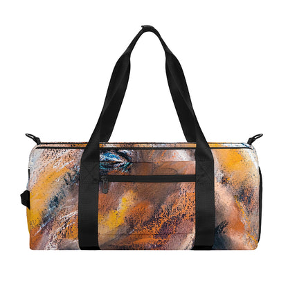 Dark Blue Horse Painting Print Gym Bag