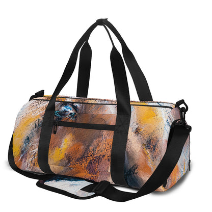 Dark Blue Horse Painting Print Gym Bag