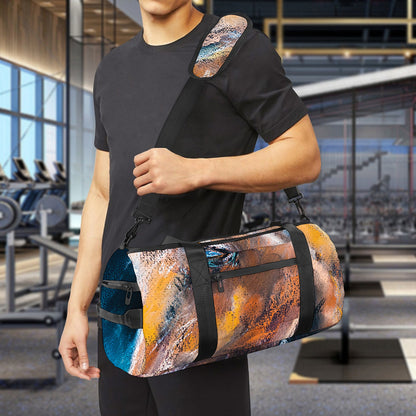 Dark Blue Horse Painting Print Gym Bag