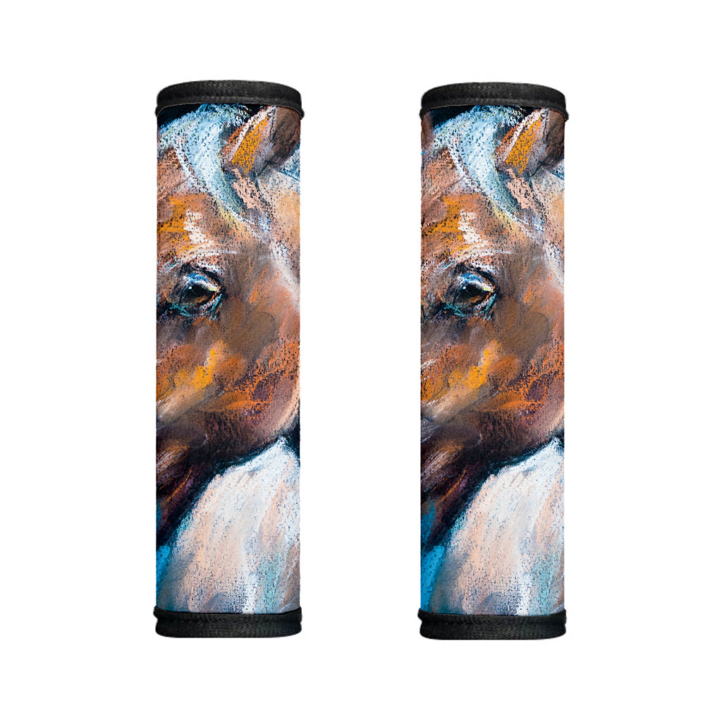 Dark Blue Horse Painting Print Handle Covers