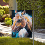 Dark Blue Horse Painting Print House Flag