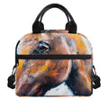 Dark Blue Horse Painting Print Insulated Lunch Bag