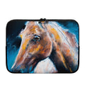 Dark Blue Horse Painting Print Laptop Sleeve