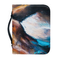Dark Blue Horse Painting Print Leather Bible Cover