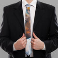 Dark Blue Horse Painting Print Necktie