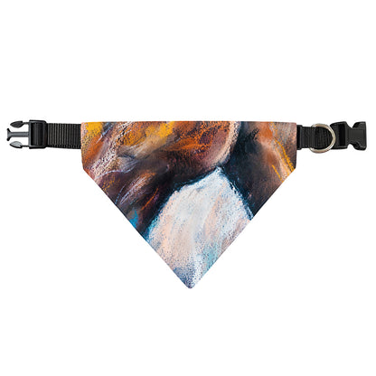 Dark Blue Horse Painting Print Over The Collar Dog Bandana