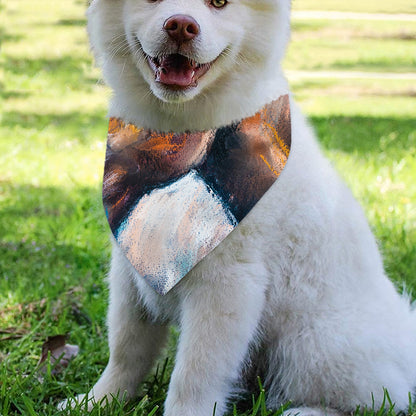 Dark Blue Horse Painting Print Over The Collar Dog Bandana