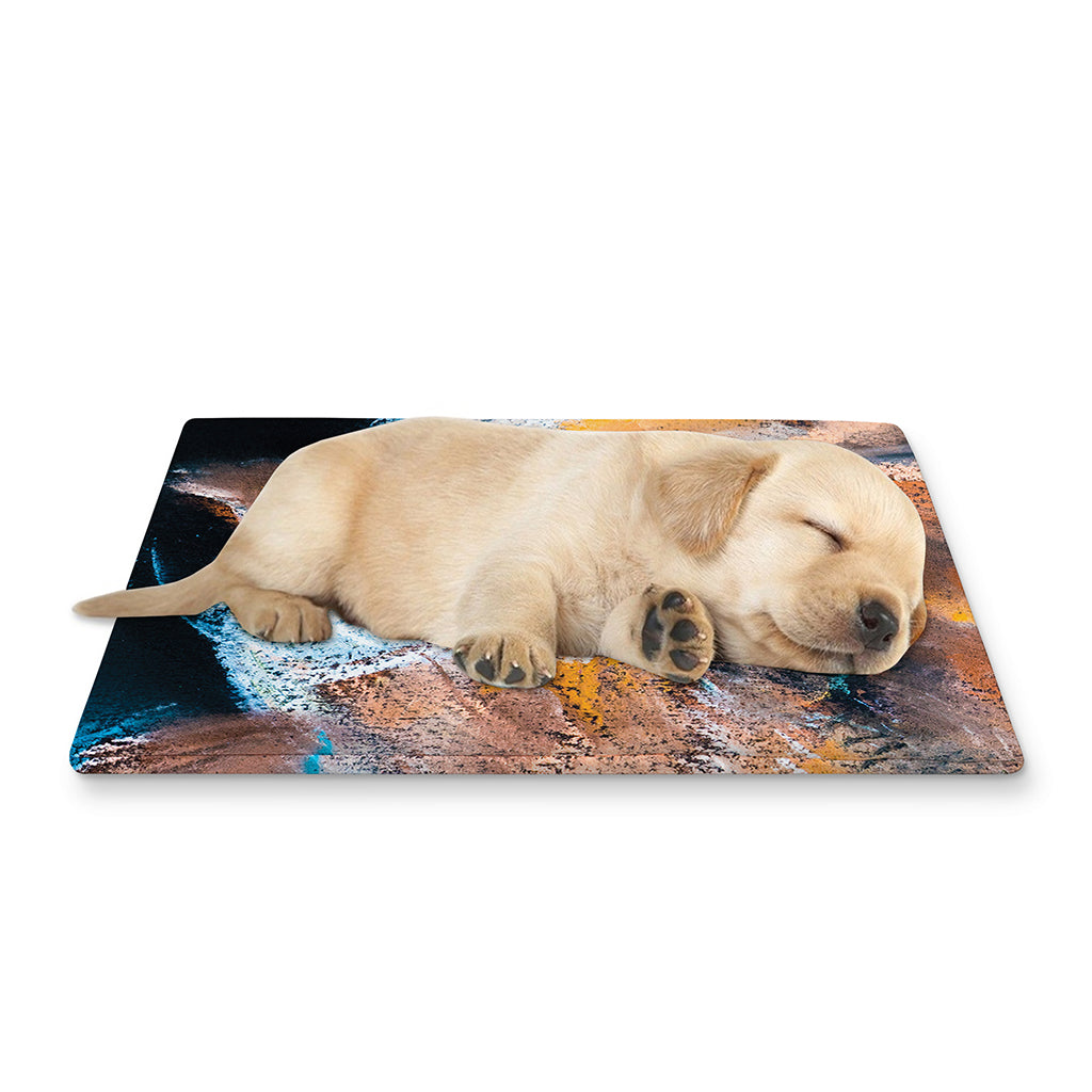 Dark Blue Horse Painting Print Pet Cooling Mat Cover