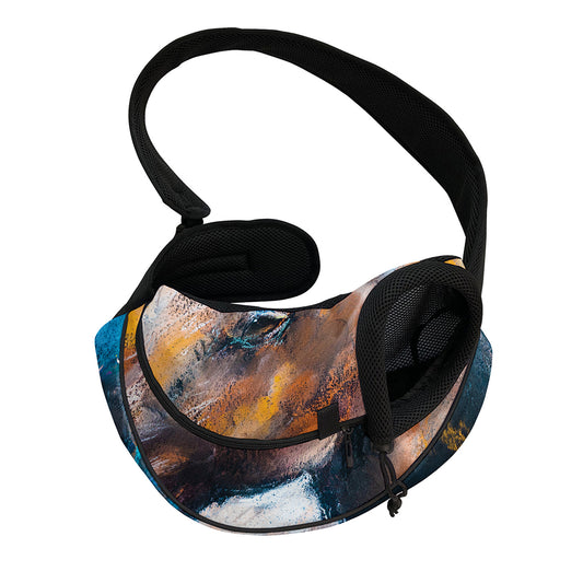 Dark Blue Horse Painting Print Pet Sling Carrier