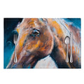 Dark Blue Horse Painting Print Placemat