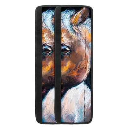 Dark Blue Horse Painting Print Refrigerator Handle Covers