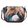 Dark Blue Horse Painting Print Saddle Bag