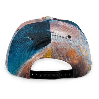 Dark Blue Horse Painting Print Snapback Cap