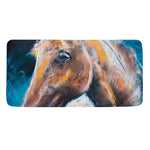 Dark Blue Horse Painting Print Towel