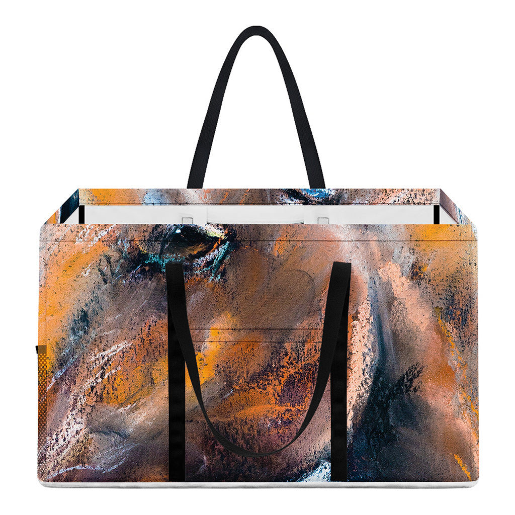 Dark Blue Horse Painting Print Utility Tote Bag