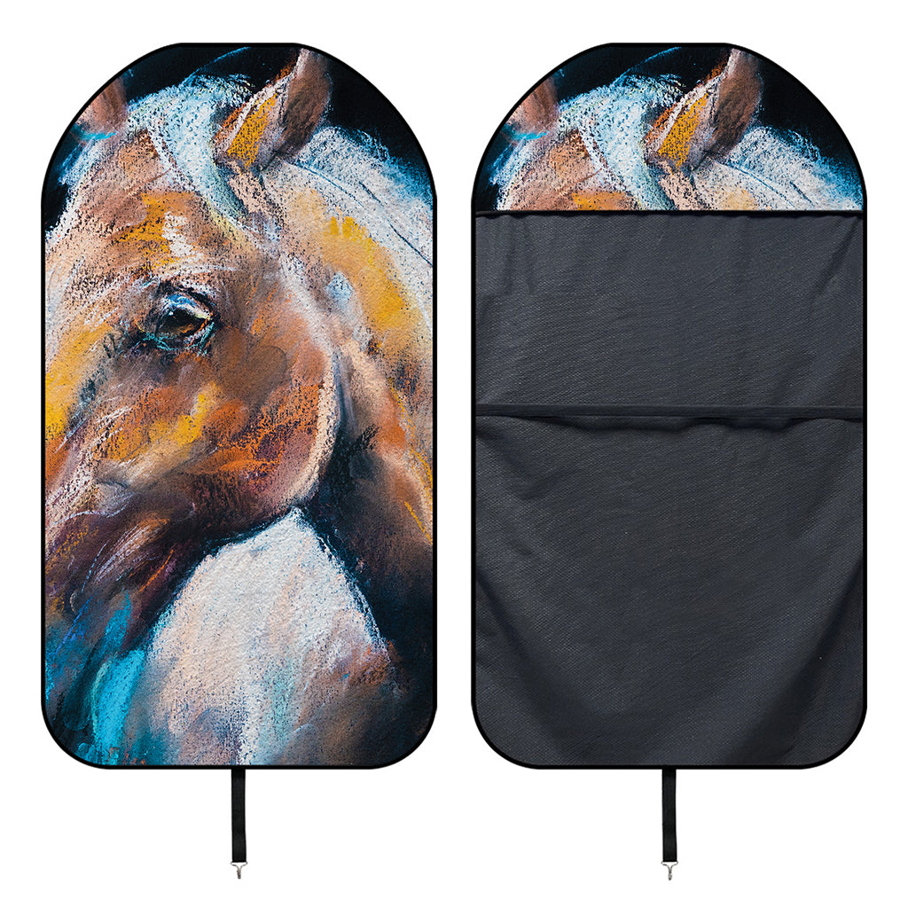 Dark Blue Horse Painting Print Waterproof Car Seat Cover