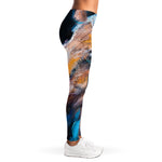 Dark Blue Horse Painting Print Women's Leggings