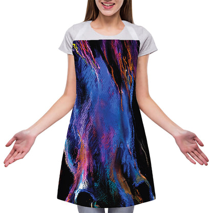 Dark Blue Horse Portrait Print Adjustable Apron