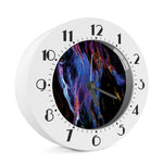 Dark Blue Horse Portrait Print Alarm Clock