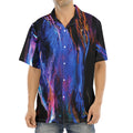 Dark Blue Horse Portrait Print Aloha Shirt