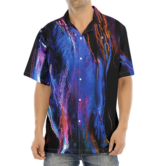 Dark Blue Horse Portrait Print Aloha Shirt