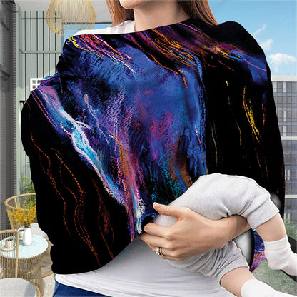 Dark Blue Horse Portrait Print Baby Seat Cover