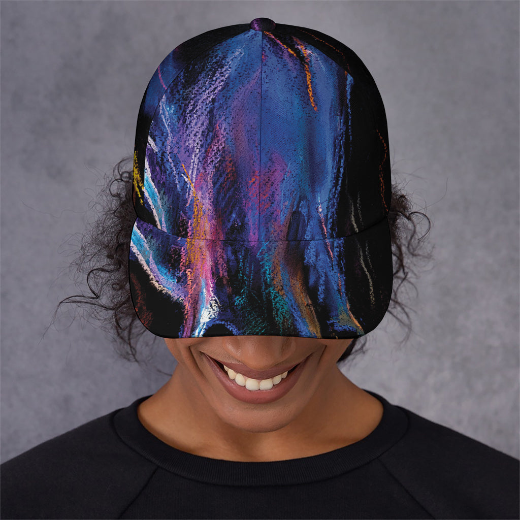 Dark Blue Horse Portrait Print Baseball Cap