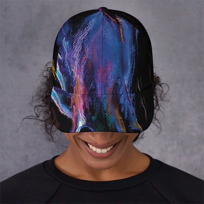 Dark Blue Horse Portrait Print Baseball Cap