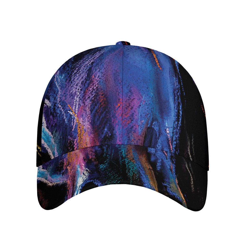 Dark Blue Horse Portrait Print Baseball Cap