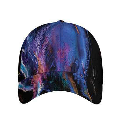 Dark Blue Horse Portrait Print Baseball Cap