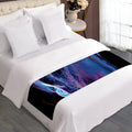 Dark Blue Horse Portrait Print Bed Runner