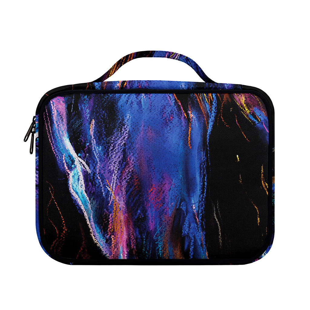 Dark Blue Horse Portrait Print Briefcase Bible Bag