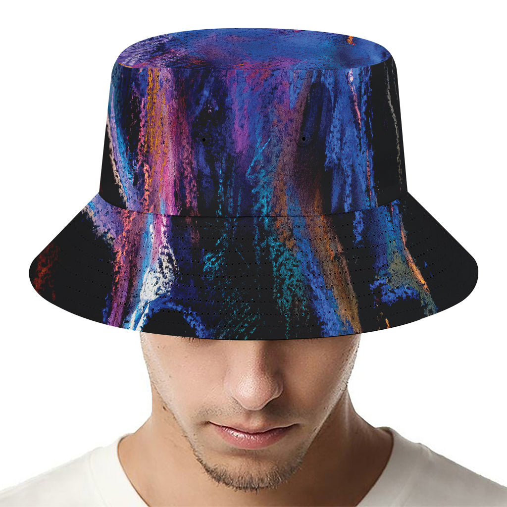Dark Blue Horse Portrait Print Bucket Hat