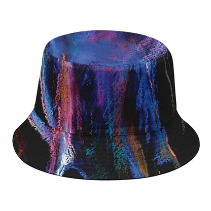 Dark Blue Horse Portrait Print Bucket Hat