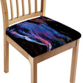 Dark Blue Horse Portrait Print Chair Cushion Cover